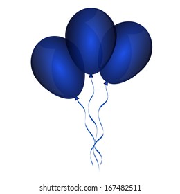 Shiny balloon on white. Vector