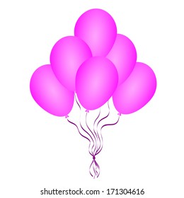 Shiny balloon on white. Vector
