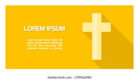 
Shiny banner with christian cross for religious or christian faith related posts