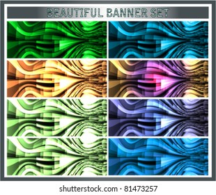 Shiny banner set for your designs
