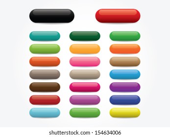 Shiny Bar - Blank Button Collection - Various Color