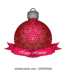 Shiny bauble with banner nr. 3