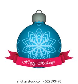 Shiny bauble with banner nr. 6