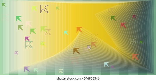 shiny billboard with vision, navigation over abstract dream