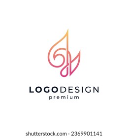 shiny bird with line art style for brand identity logo design