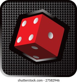 icono de dados negros brillantes