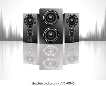 shiny black sound box set vector illustration