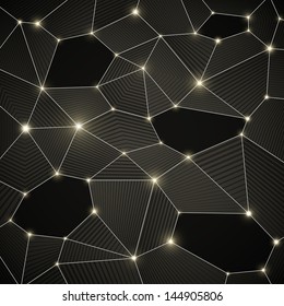 Shiny black and white background with bubbles for Your text