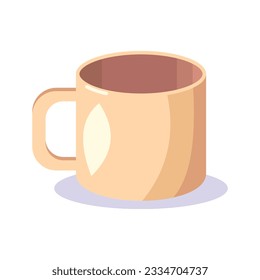 Shiny Blank Ceramic Mug Vector