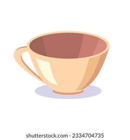 Shiny Blank Ceramic Tea Cup Vector