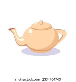 Shiny Blank Ceramic Teapot Vector