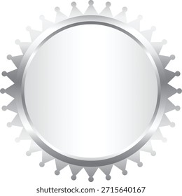 Diseño de señalización de roseta Sunburst en blanco brillante