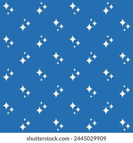 Shiny Blinking Stars Vector Seamless Pattern