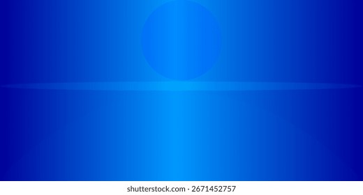 Shiny blue abstract background with 3D spheres and curved shapes