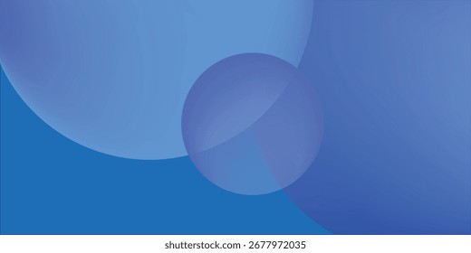 Fundo abstrato azul brilhante com esferas 3D e formas curvas