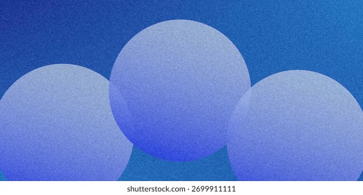 Shiny blue abstract background with 3D spheres and curved shapes