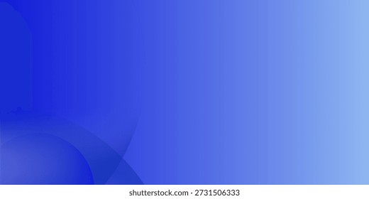 Shiny blue abstract background with 3D spheres and curved shapes