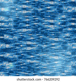 Shiny blue background Vector illustration Abstract blue pattern of small bright elements with highlights
