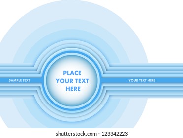 Shiny Blue Color Round Background