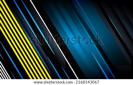 Shiny blue dark geometric design background vector