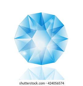 Shiny blue diamond