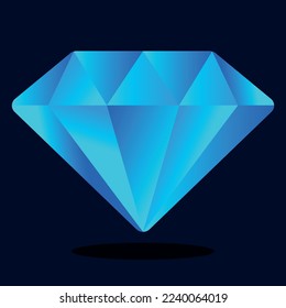 Shiny Blue Diamond Gradient Vectorart