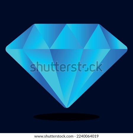 Shiny Blue Diamond Gradient Vectorart