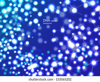 Shiny blue dna background