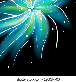 Shiny blue flower background