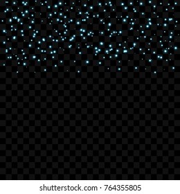 Shiny blue lights, stars, vector illustration.