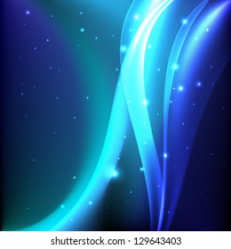 Shiny blue magic abstract background.