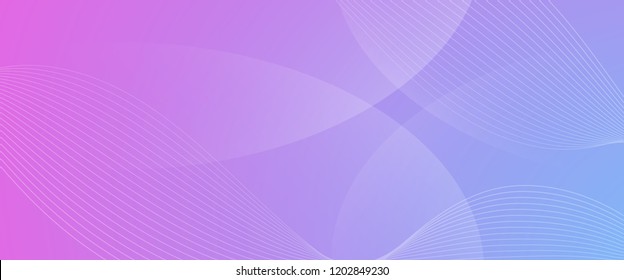 shiny blue and purple vector template with lines, ovals. Smooth shape illustration in gradient style. Textured wave pattern with vibrant color for backgrounds.