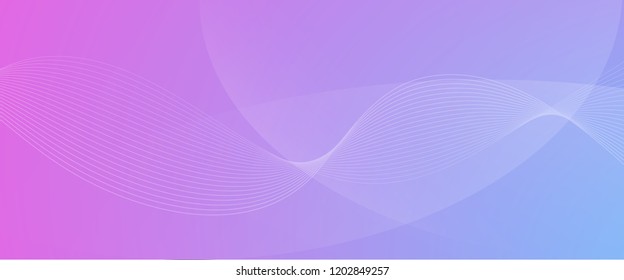 shiny blue and purple vector template with lines, ovals. Smooth shape illustration in gradient style. Textured wave pattern with vibrant color for backgrounds.