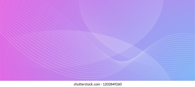 shiny blue and purple vector template with lines, ovals. Smooth shape illustration in gradient style. Textured wave pattern with vibrant color for backgrounds.