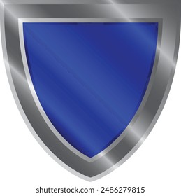 A Shiny Blue Shield Illustration