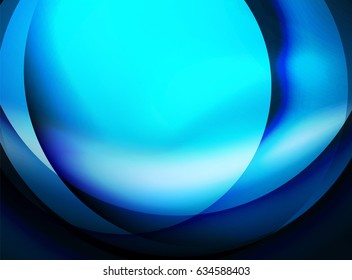 Modelo de onda de seda azul brilhante, cetim de cor com efeitos, plano de fundo abstrato vetor
