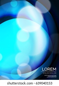 Schieferblaue Seidenwellenvorlage, Farbsatin mit Effekten, abstrakter Vektorhintergrund