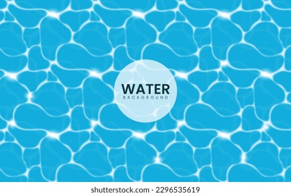 Fondo de la ola de agua azul brillante en la piscina.