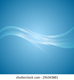Fondo abstracto ondulado azul brillante. Diseño de vectores