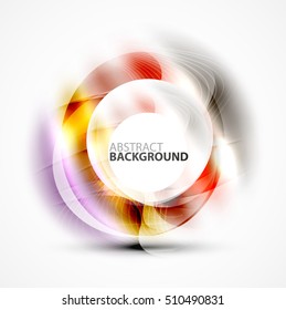Shiny blurred cicrle template with space for text
