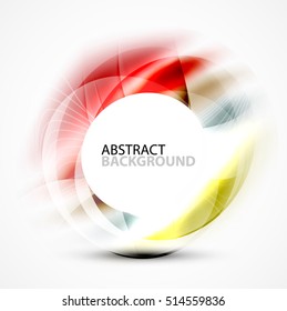 Shiny blurred cicrle template with space for text