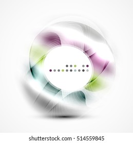 Shiny blurred cicrle template with space for text