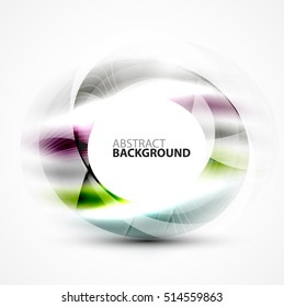 Shiny blurred cicrle template with space for text