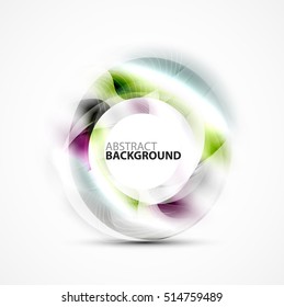 Shiny blurred cicrle template with space for text