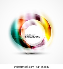 Shiny blurred cicrle template with space for text