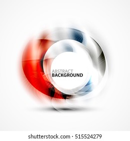 Shiny blurred cicrle template with space for text