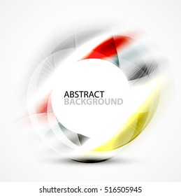 Shiny blurred cicrle template with space for text