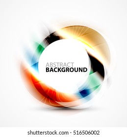Shiny blurred cicrle template with space for text