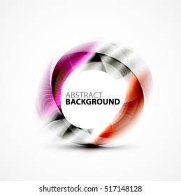 Shiny blurred cicrle template with space for text