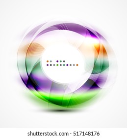 Shiny blurred cicrle template with space for text